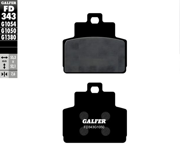 Plaquettes de frein Galfer FD343G1050 Semi-métal SCOOTER arrière pour Piaggio X10 X9 Evolution 125 ccm