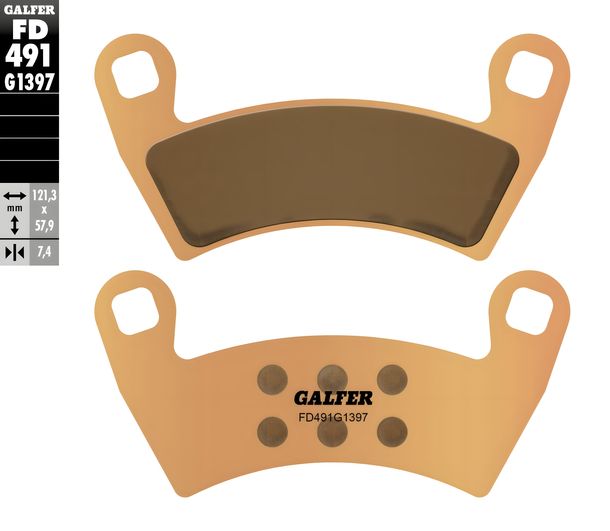 Bremsbeläge Galfer FD491G1397 Sinter-Metall OFFROAD / QUADS hinten für Polaris RZR EPS XP XP4 L7E Pro Turbo 900 - 1000 ccm