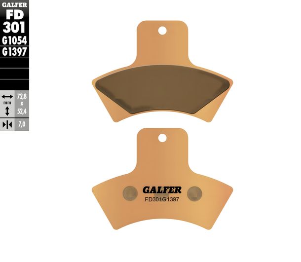 Remblokken Galfer FD301G1397 Gesinterd metaal OFFROAD / QUADS achter voor Polaris Magnum RMK Sportsman L Xpedition Sport EBS HO Mossy Oak X2 EFI MV 325