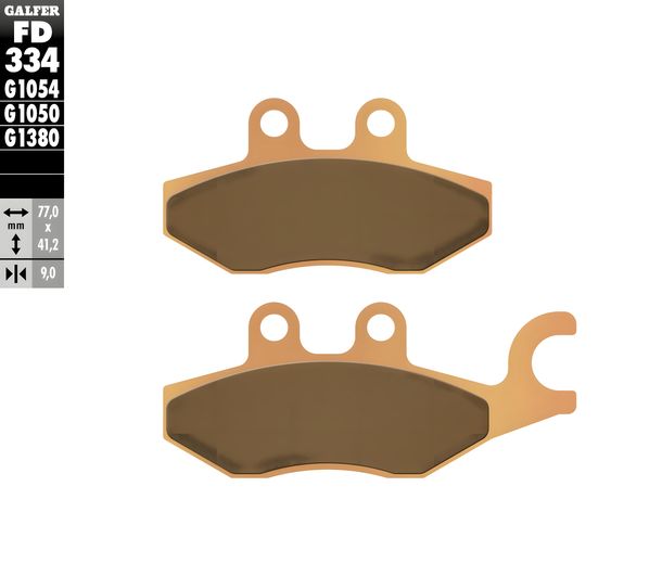 Pastillas de freno Galfer FD334G1380 Metal sinterizado SCOOTER trasero para Piaggio Beverly i ABS Euro5 MP3 LT Euro4 X7 RST 4V Yourban 300 / 350 ccm