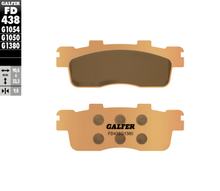 Plaquettes de frein Galfer FD438G1380 Sinter-métal SCOOTER arrière pour Kymco Agility i ABS Euro5 Yager Gti Euro4 Super Dink, Kawasaki J SE Downtown