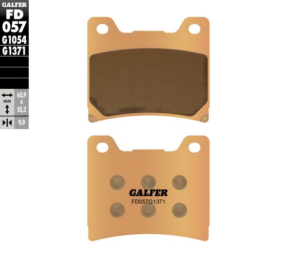 Remblokken Galfer FD057G1371 Gesinterd metaal STREET achter voor Yamaha FZR OW01 R Competition Venture Royale XVZ13TD 750 / 1300 ccm Jaar 1987 - 1995