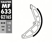 Pastilhas de Freio Galfer MF633G2165 Mistura OEM traseiras para Piaggio Ciao PX M7E3T SI Bravo Tipo C24 Mix P SC M7E2T Boxer A M7E1T L S M9E1T Grillo Boss 50 ccm