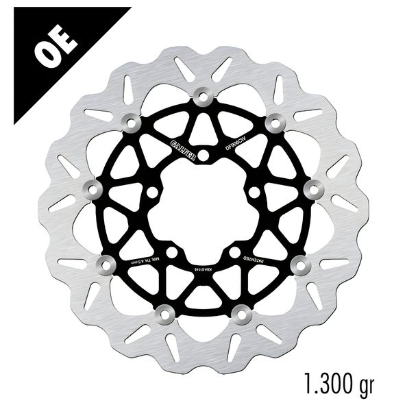 Bremsscheibe Galfer DF906CW WAVE® mit ECE R90 Zulassung, schwimmend vorne 309,5x5mm für Triumph Bonneville Street Scrambler EFI Cup Twin Triple R Daytona Thruxton RS S Speed Bj. 2009 - 2024