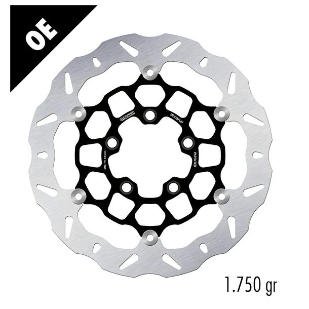 Bremsscheibe Galfer DF918FLW WAVE® mit ECE R90 Zulassung, schwimmend vorne 310x5,5mm (2 benötigt) für Triumph Bonneville T100 Speedmaster Thunderbird Storm Commander T 100 Bj. 2009 - 2023