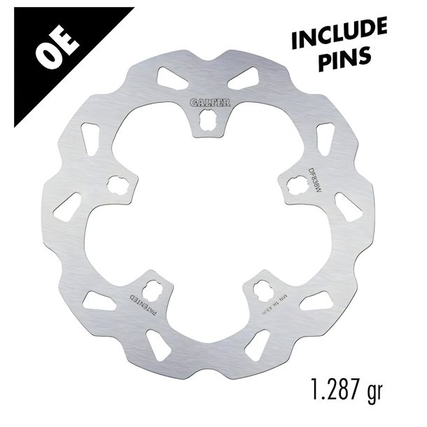 Bremsscheibe Galfer DF838W WAVE® mit ECE R90 Zulassung, starr vorne 300x5mm (2 benötigt) für Harley Davidson EV Livewire ABS FXSBSE CVO Breakout FXSE Pro Street 1800 / 1803 Bj. 2013 - 2019