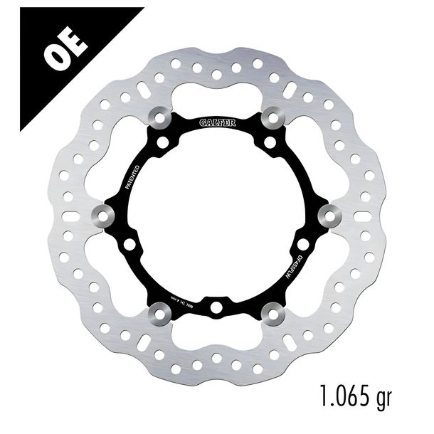 Remschijf Set Galfer 2x DF455FLW WAVE® met ECE R90 goedkeuring, zwevend voor 280x4,5mm voor Yamaha MT-07 Tenere Tracer 7 GT XSR A 689 / 700 ccm bouwjaar 2013 - 2025