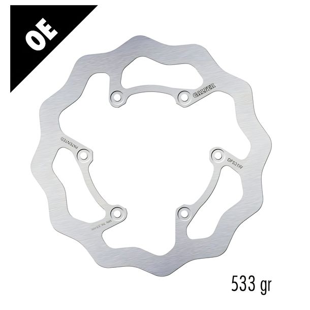Disque de frein Galfer DF531W WAVE® avec homologation ECE R90, rigide arrière 240x4mm pour Fantic Motor XEF Trail XX Cross XXF, Yamaha YZ F 125 - 450 ccm Année 2020 - 2025