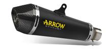 Achterdemper Arrow X-KONE RVS Dark, Carbon eindkap met ABE voor Kawasaki Z900 Bj. 2020-2024