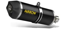 Silencieux d'échappement ARROW RACE-TECH Aluminium Dark, embout en carbone avec homologation pour Kawasaki Z900 Année 2017-2019