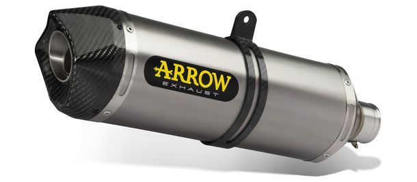 Achterste demper Arrow RACE-TECH Titanium, Carbon eindkap met goedkeuring voor Kawasaki Z900 Bj. 2017-2019