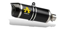 Silencieux d'échappement Arrow 2x THUNDER Aluminium Dark, embout carbone avec homologation