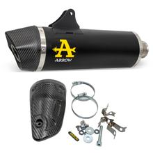 Endschalldämpfer Arrow MAXI RACE-TECH Aluminium Dark, Carbon Kappe mit Zulassung für KTM 1290 Super Adventure (Bj. 2017 - 2020)