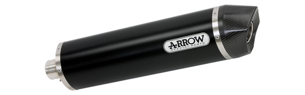 Achterste demper Arrow MAXI RACE-TECH Aluminium Dark, Carbon eindkap met goedkeuring