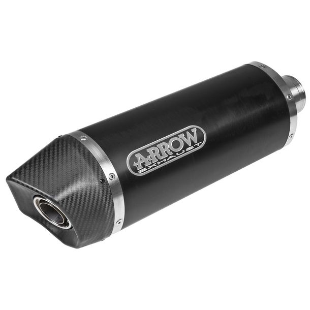 Achterdemper Arrow MAXI RACE-TECH Aluminium, Carbon eindkap met goedkeuring