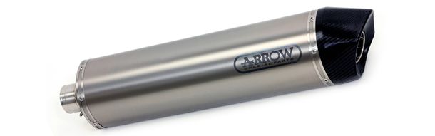 Silenciador trasero Arrow MAXI RACE-TECH Titanio, tapa de carbono con homologación
