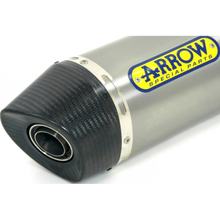Silencieux d'échappement ARROW RACE-TECH avec homologation, Aluminium Dark, Embout Carbone