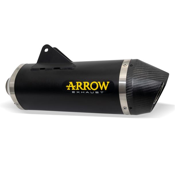 Rear Silencer Arrow RACE-TECH Aluminium Dark, Carbon Cap with Approval