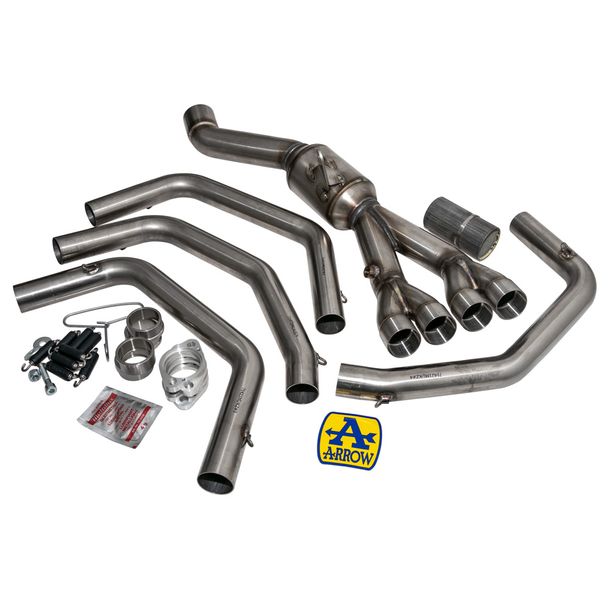 Arrow 71421KZ nerezový plovčík s katalyzátorem pro Yamaha XJ6 / Diversion S / F 2009–2015