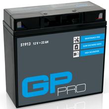 GP-PRO Gel-Batterie 12V 22Ah 51913 GT19BL-BS Motorradbatterie, wartungsfrei versiegelt vorgeladen ähnlich YT19BL-BS / 51814 / 52015