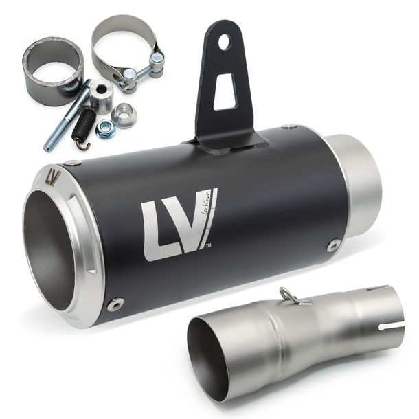 Silencieux arrière LeoVince LV CORSA RACING Black Edition acier inoxydable noir pour Kawasaki Ninja 400 2018 - 2021 E4 / 2022 - 2023 E5 / Ninja 500 / SE 2024 - 2026 E5+ / Z 400 2019 - 2021 E4 / 2022 - 2023 E5 / Z 500 / SE 2024 - 2026 E5+