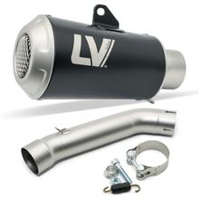 Silenciador final LeoVince LV-10 RACING Black Edition aço inoxidável preto para KTM Duke 125 / 390 ano 2021 - 2023 E5