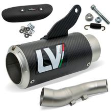 Výfukový tlumič LeoVince LV CORSA RACING Carbon, koncovka z nerezové oceli a tepelný štít z uhlíkových vláken pro Kawasaki Z 900 ročníky výroby 2020 - 2024 E4 / E5