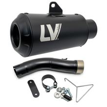 Rear silencer LeoVince LV-10 FULL BLACK RACING Stainless steel black for Ducati Scrambler 800 Icon / Icon Dark / Nightshift / Urban Motard Year 2021 - 2022 E5