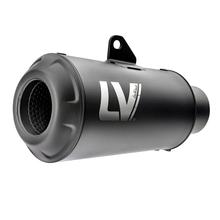 Koncový tlumič výfuku LeoVince LV-10 FULL BLACK RACING nerezová ocel černá & karbon tepelný štít pro Aprilia RSV4 1100 / Factory / Tuono V4 Rok výroby 2021 - 2024 E5 / Rok výroby 2025 - 2026 E5+