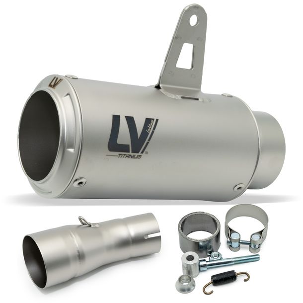 Rear silencer LeoVince LV CORSA RACING Titanium, stainless steel cap for Kawasaki Ninja 400 2018 - 2021 E4 / 2022 - 2023 E5 / Ninja 500 / SE 2024 - 2026 E5+ / Z 400 2019 - 2021 E4 / 2022 - 2023 E5 / Z 500 / SE 2024 - 2026 E5+