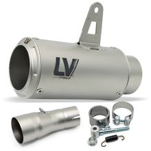 Koncový tlumič výfuku LeoVince LV CORSA RACING Titanium, nerezová ocelová koncovka pro Kawasaki Ninja 400 2018 – 2021 E4 / 2022 – 2023 E5 / Ninja 500 / SE 2024 – 2026 E5+ / Z 400 2019 – 2021 E4 / 2022 – 2023 E5 / Z 500 / SE 2024 – 2026 E5+
