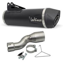Rear silencer LeoVince NERO RACING stainless steel black, carbon cap for Husqvarna 701 Enduro / LR / Supermoto year 2017 - 2020 E4