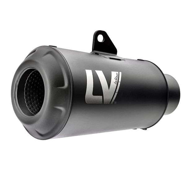 Endschalldämpfer LeoVince LV-10 FULL BLACK RACING Edelstahl schwarz für KTM Duke 125 / 390 Bj. 2021 - 2023 E5