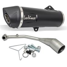 Auspuffanlage komplett LeoVince NERO RACING Edelstahl schwarz, Carbon Kappe für Honda Forza 125 Bj. 2021 - 2024 E5