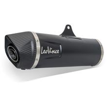 Uitlaatdemper LeoVince NERO RACING RVS zwart, Carbon eindkap voor Vespa GTS 300 HPE / Super / Sei Giorni Bj. 2019 - 2020 E4