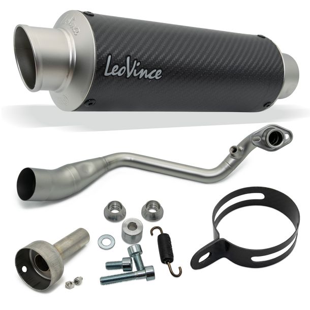 LeoVince Exhaust System Complete System GP CORSA MATTE RACING Carbon & DB-Killer for Aprilia SR GT 125 / 200