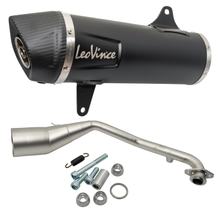 Auspuffanlage komplett LeoVince NERO RACING Edelstahl schwarz, Carbon Kappe für Honda PCX 125 Bj. 2021 - 2024 E5