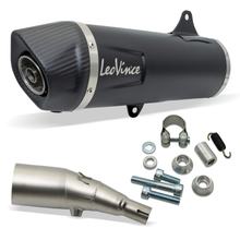Einddemper LeoVince NERO RACING roestvrij staal zwart, carbon kap voor Honda Forza 350 Bj. 2021 - 2024 E5