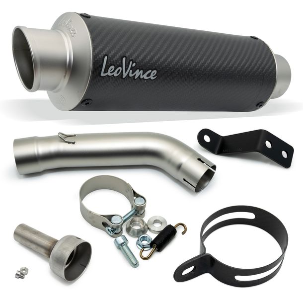 Silencieux d'échappement LeoVince SLIP-ON GP CORSA MATTE RACING Carbone & DB-Killer pour KTM RC 125