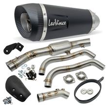 Sistema de escape completo LeoVince FACTORY S RACING Edição Preta, Aço inoxidável preto, Tampa de Carbono & Proteção térmica para Yamaha YZF-R7 700 Ano 2021 - 2024 E5