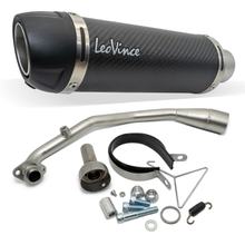 Auspuffanlage komplett LeoVince GP CORSA EVO RACING Carbon, Technopolymer Kappe & DB-Killer für Honda PCX 125 Bj. 2021 - 2024 E5