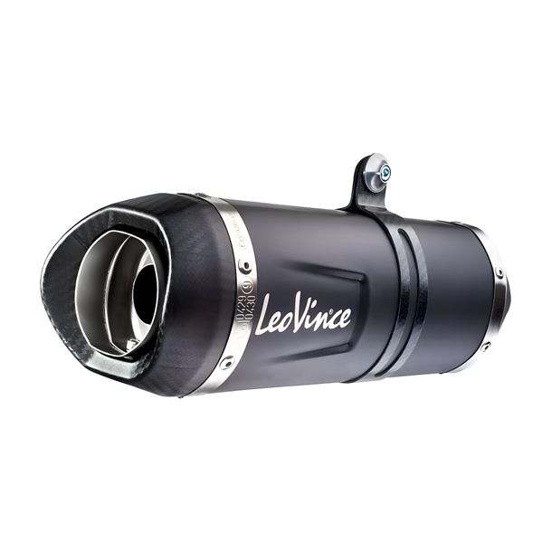 Complete exhaust system LeoVince LV ONE EVO RACING Black Edition stainless steel black, carbon cap for Yamaha MT-07 / FZ-07 700 year 2017 - 2020 E4 / Tracer 700 / XSR year 2016 - 2020 E4 / Tracer GT year 2019 - 2020 E4