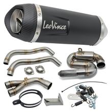 Kompletní výfukový systém LeoVince LV ONE EVO RACING Black Edition nerezová ocel černá, karbonová koncovka pro Yamaha MT-07 / XSR / Xtribute / YZF-R7 700 r.v. 2021 - 2024 E5