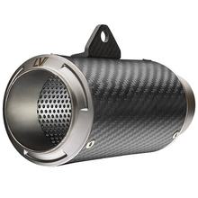 Kit de silenciador final universal LeoVince LV CORSA RACING Carbon, tampa de aço inoxidável, Ø 65mm, esquerda