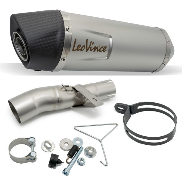 Endschalldämpfer LeoVince LV ONE EVO RACING Edelstahl, Carbon Kappe für Honda Integra 750 / DCT / ABS / NC 750 S Bj. 2016 - 2020 E4