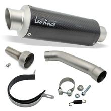 Silencieux d'échappement LeoVince GP CORSA RACING Carbone & chicane pour KTM Duke 125 / 390 ann. 2021 - 2023 E5