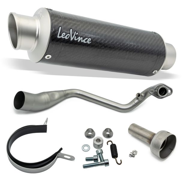 Complete exhaust system LeoVince GP CORSA RACING Carbon & DB killer for Aprilia SR GT 125 / 200 Sport Year 2022 - 2024 E5