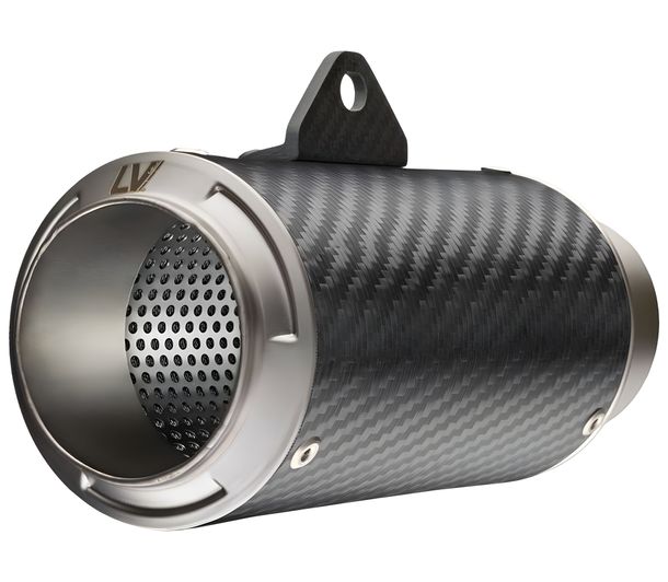 Endschalldämpfer Kit universal LeoVince LV CORSA RACING Carbon, Edelstahl Kappe, Ø 65mm, rechts