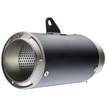 Kit de silenciador final universal LeoVince LV CORSA RACING Black Edition aço inoxidável preto, Ø 65mm