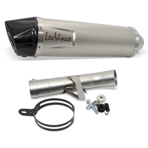 Silenciador final LeoVince LV ONE EVO RACING de acero inoxidable, tapa de carbono para Suzuki GSF 650 Bandit / S año 2007 - 2015 E3 / GSX-F año 2008 - 2015 E3